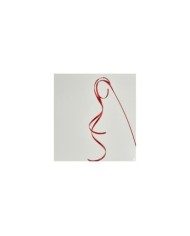 Decorazione natalizia ciuffo glitterato con 3 rami col. rosso h 155 cm