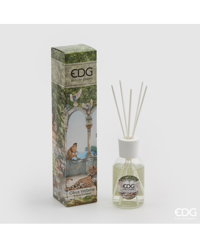 Profumatore in bottiglia 100 ml con bastoncini essenza: citrus verbena