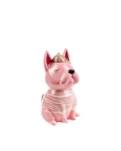 Cagnolino rosa in ceramica 18 cm