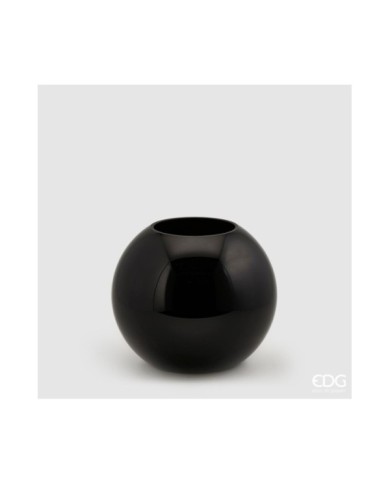 Vaso sfera vetro col. nero misure: h. 20 cm diam. 23 cm
