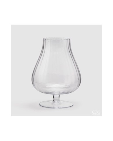 Vaso coppa vetro Optica col. trasparente misure: h.35 diam. 27 cm