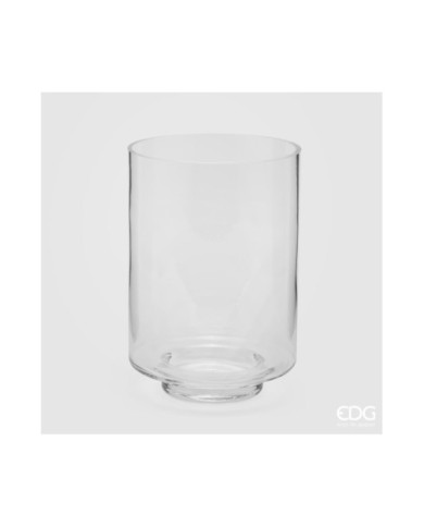 Vaso in vetro cilindro con base col. trasparente. misure: h. 29 cm diam. 20 cm