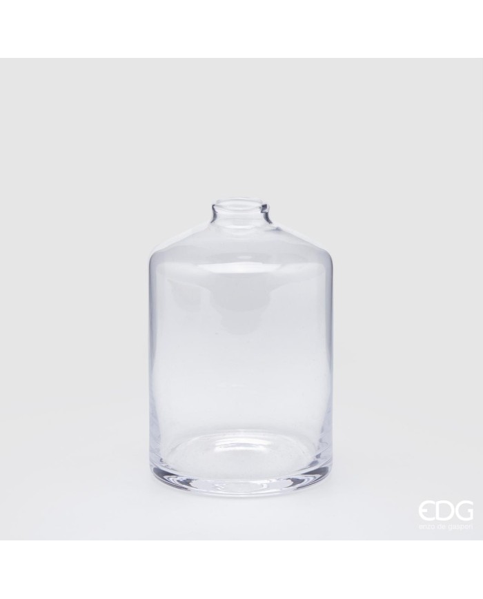 Vaso vetro mini col. trasparente. misure: h. 13 cm diam. 9 cm