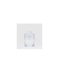 Vaso vetro mini col. trasparente. misure: h. 13 cm diam. 9 cm