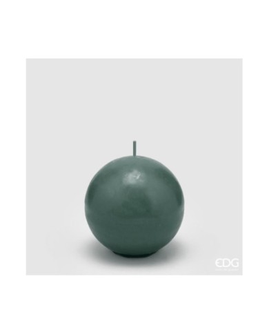 Candela a sfera classica. diam. 8 col. verde. durata 30 ore