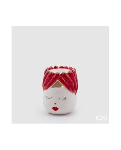 Diffusore essenze lady peperoncinmo h. 12 cm diam. 9 cm col. rosso/bianco