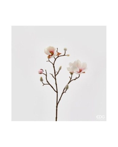 Ramo magnolia h. 53 cm col. rosa crema