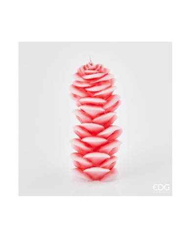 Candela Ginger. h. 22 cm diam. 10 cm col. rosa