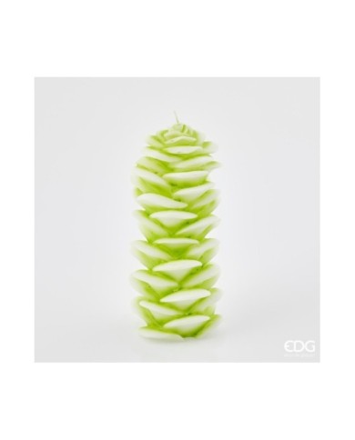 Candela Ginger. h.22 cm diam. 10 cm col. verde chiaro