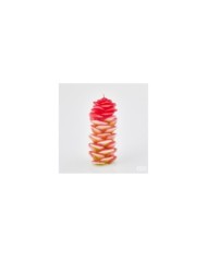 Candela Ginger. h. 22 cm diametro 20 cm col. verde/rosa
