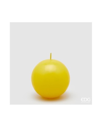 Candela sfera classica diam. 8 cm col. giallo durata 30 ore