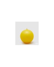 Candela sfera classica diam. 10 cm col. giallo durata 50 ore