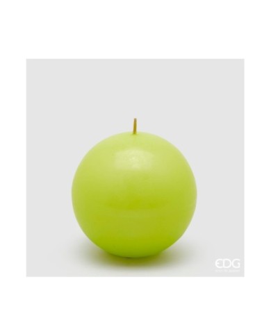 Candela sfera classica diam. 10 cm col. verde chiaro durata 50 ore