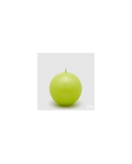 Candela sfera classica diam. 10 cm col. verde chiaro durata 50 ore