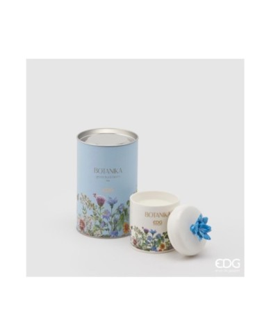 Candela Botanika con vaso in ceramica h. 13 diametro 8 profumazione: te verde/bacche.