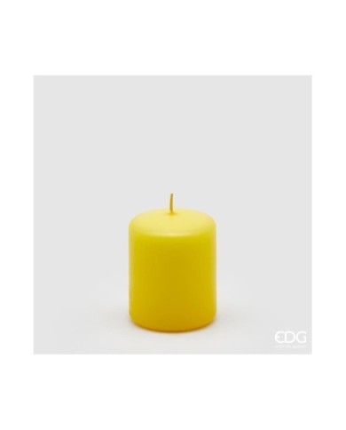 Candela moccolo classica h. 7.5 cm diam. 6 cm col. giallo durata 28 ore