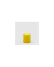Candela moccolo classica h. 7.5 cm diam. 6 cm col. giallo durata 28 ore