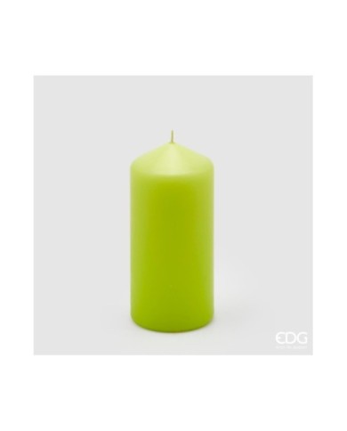 Candela moccolo classica h. 15 cm diametro 6.8 durata: 60 ore. col. verde chiaro.