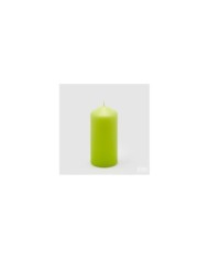 Candela moccolo classica h. 15 cm diametro 6.8 durata: 60 ore. col. verde chiaro.