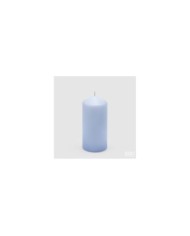 Candela moccolo classica h. 15 cm diam. 6.8 durata 60 ore. col. blu chiaro.
