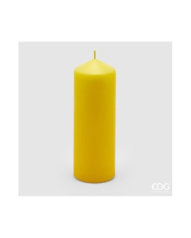 Candela moccolo classica h.20 cm diametro 6.8 durata: 100 ore. col. giallo. brand:edg