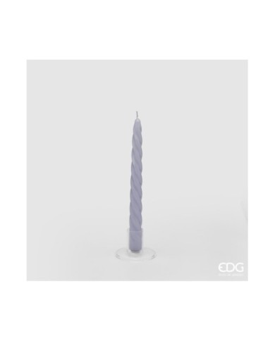 Candela stelo Twist. h. 23 col. blu chiaro