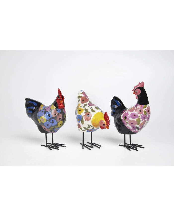 Gallina ceramica col. ass. h. 13.5 cm (il prezzo fa riferimento al singolo pezzo)