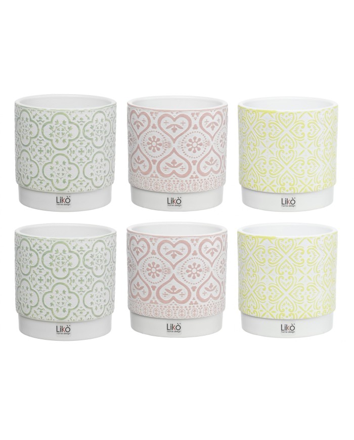 Vaso Caspo. in ceramica diametro 14 h. 13 colori pastello assortiti (il prezzo fa riferimento al singolo pezzo)