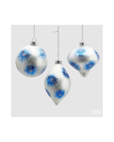 decoro "splash". sfera. trottola o fuso. vetro. diam. 10 col. blu (il prezzo fa riferimento al singolo pezzo). Brand: edh