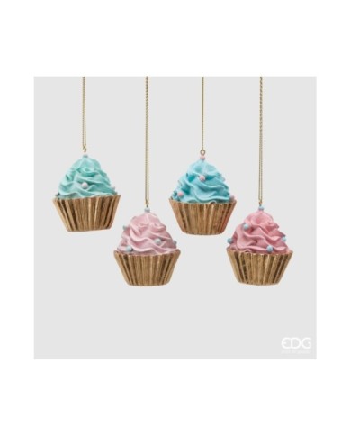 Decoro "cupcake". poly. h. 7 col. ass. (il prezzo fa riferimento al singolo pezzo).