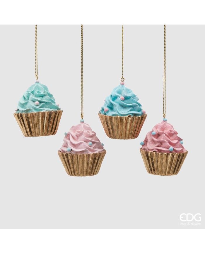 Decoro "cupcake". poly. h. 7 col. ass. (il prezzo fa riferimento al singolo pezzo).