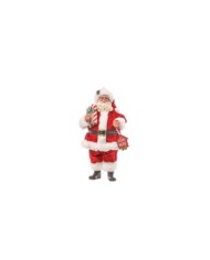 Babbo Natale con regali. plastica e tessuto. dimensione 27 col. rosso