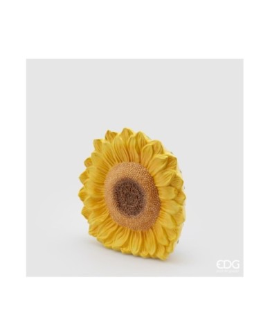 Vaso Girasole. ceramica alt. 24x24x11 col. giallo