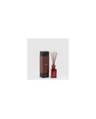 Profumatore bottiglia con tappo in legno. 120 ml. bastoncini inclusi. essenza: ambra del Marocco -