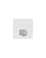 Candela crystal con vaso in vetro h. 8.5 cm diametro 9 cm (160 gr) col. naturale. profumazione: cocco