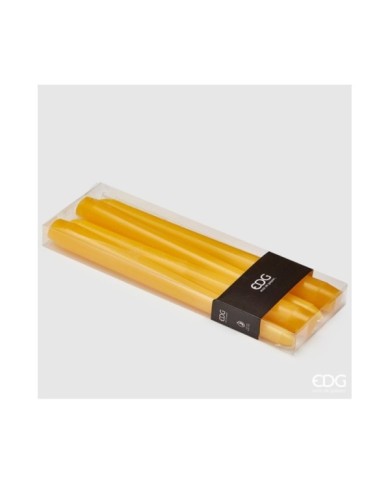 Candela stelo confezione con 4 pz. altezza: 25 col. giallo brand:edg
