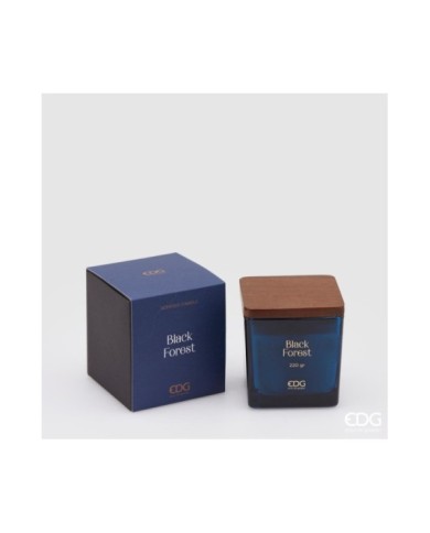 Candela con tappo legno alt. 9.5 essenza: foresta nera -