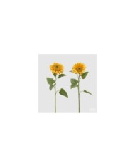 Ramo girasole tessuto. alt. 60 cm col. giallo. (il prezzo fa riferimento al singolo pezzo)