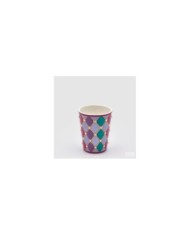 Vaso "rombi" ceramica h. 13 diametro 10.5 col. multi