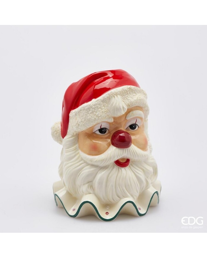 Vaso "Santa clown". ceramica h. 29 diametro 21.5 cm col. multi