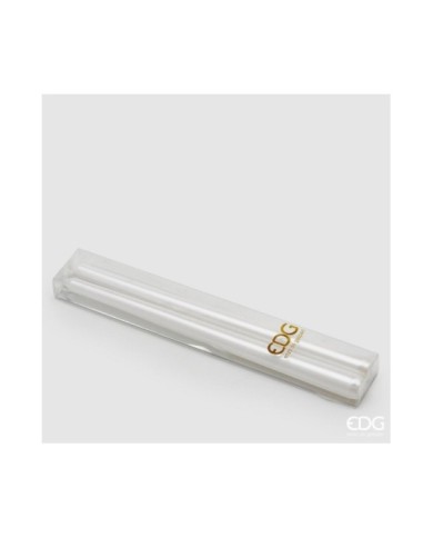 Candela stelo. cera. 300x22. conf. 2 pz.. col. bianco.