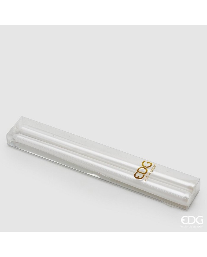 Candela stelo. cera. 300x22. conf. 2 pz.. col. bianco.