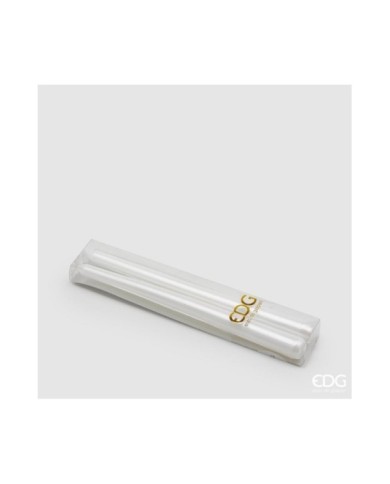 Candela stelo. cera. 250x22. conf. 2 pz. col. bianco.