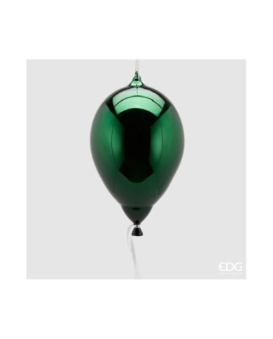 Decoro Palloncino. vetro. h. 32 diametro 20 col. verde