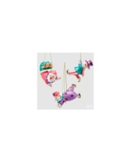 Decoro babbo nataleuomo neve "circus". resina. 3 modelli h. 9 col. assortiti (il prezzo fa riferimento al singolo pezzo)