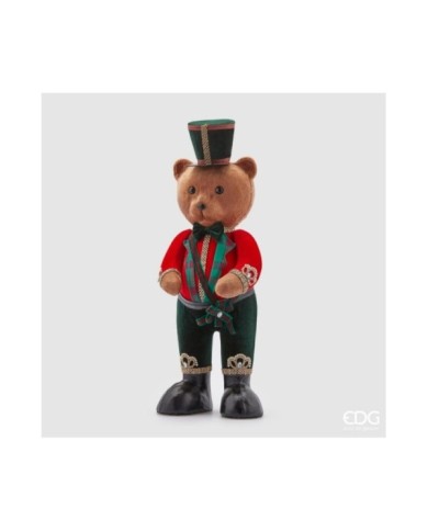 Orso "noel". dimensioni: 60x23x21 col. verde/rosso Orso "noel". dimensioni: 60x23x21 col. verde/rosso
