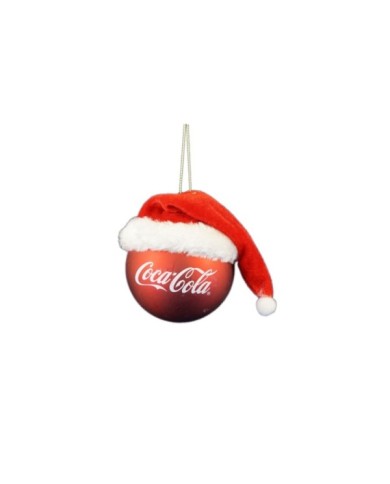 Sfera coca cola con cappello. pvc. diametro 8 col. rosso