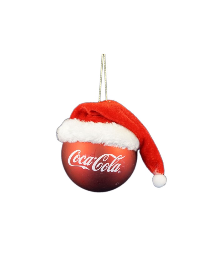 Sfera coca cola con cappello. pvc. diametro 8 col. rosso