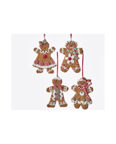 Decoro "ginger bread". 4 modelli clay.brand: kurt S. Adler (il prezzo fa riferimento al singolo pezzo)