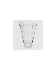 Vaso "Drappo". vetro. h. 40 diametro 30 col. naturale